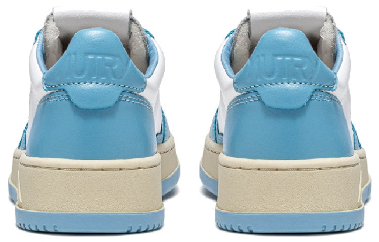 Autry Medalist Leather Low 'White Light Blue' AULM-WB08