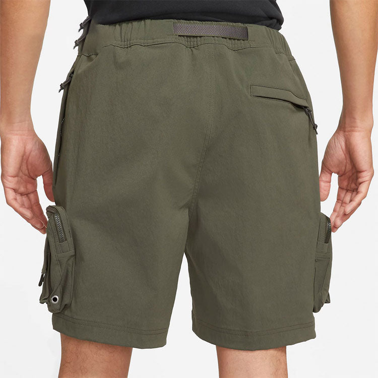 Men's Nike ACG Logo Lacing Waterproof Multiple Pockets Shorts Military Green DH8348-355
