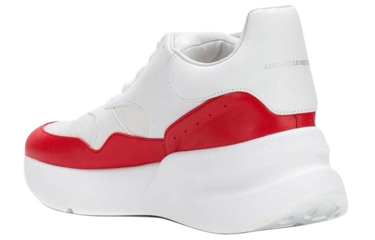 (WMNS) Alexander McQueen Oversized Runner in Nappa Calf Leather 'White Red' 533710WHT999092