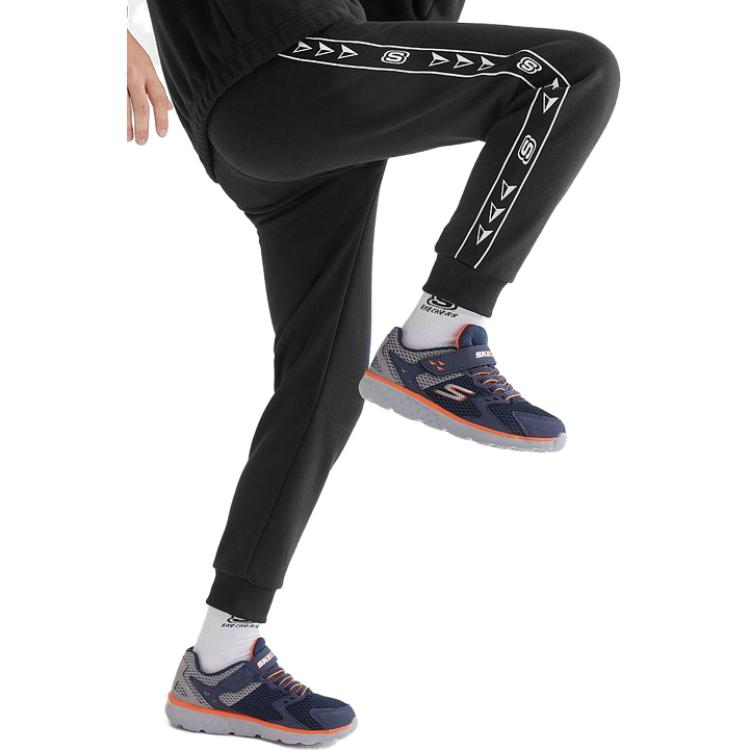 Skechers Woven Knitted Pant 'Black White' L422K083-0018