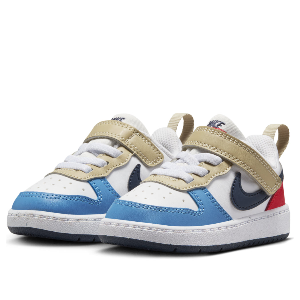 (TD) Nike Court Borough Low Recraft 'White Thunder Blue Light Crimson' DV5458-124