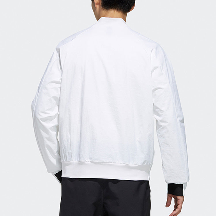 adidas V Bomber M Training Sports Windproof Woven Logo Jacket White EH3825