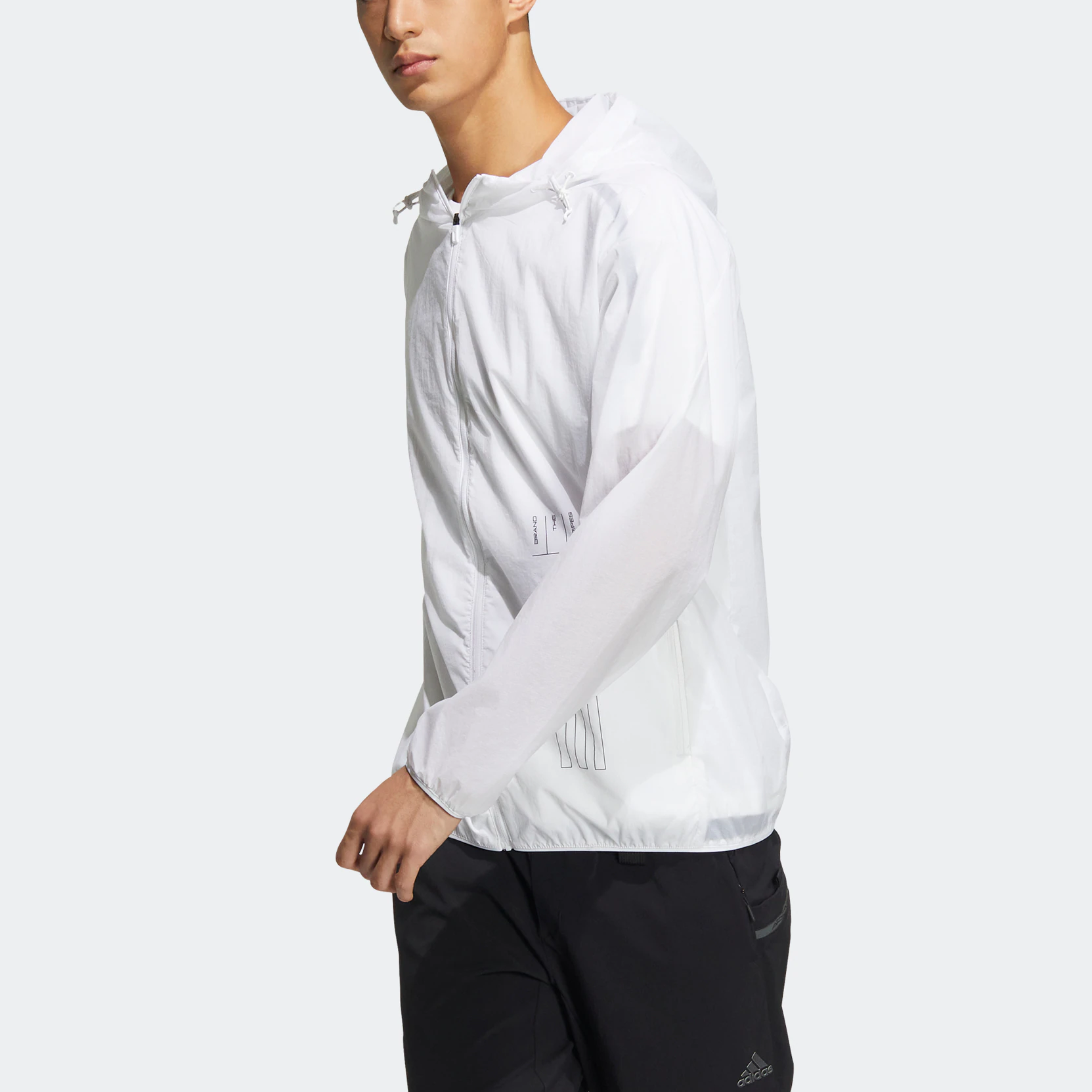 adidas Th Lite Wvjk Solid Color Sports Hooded Jacket White HE9917