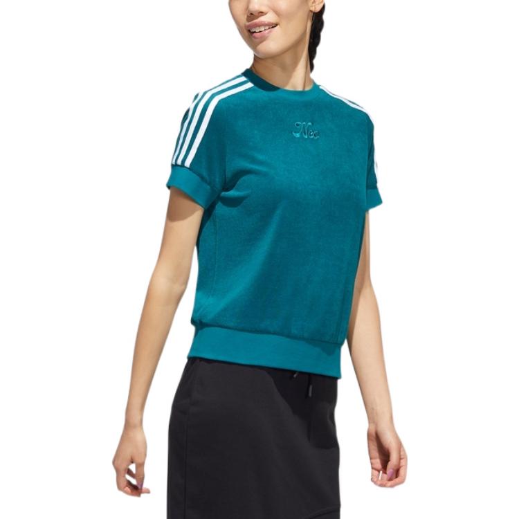 (WMNS) adidas Neo APR T-Shirts Asia Sizing 'Teal' HF7336