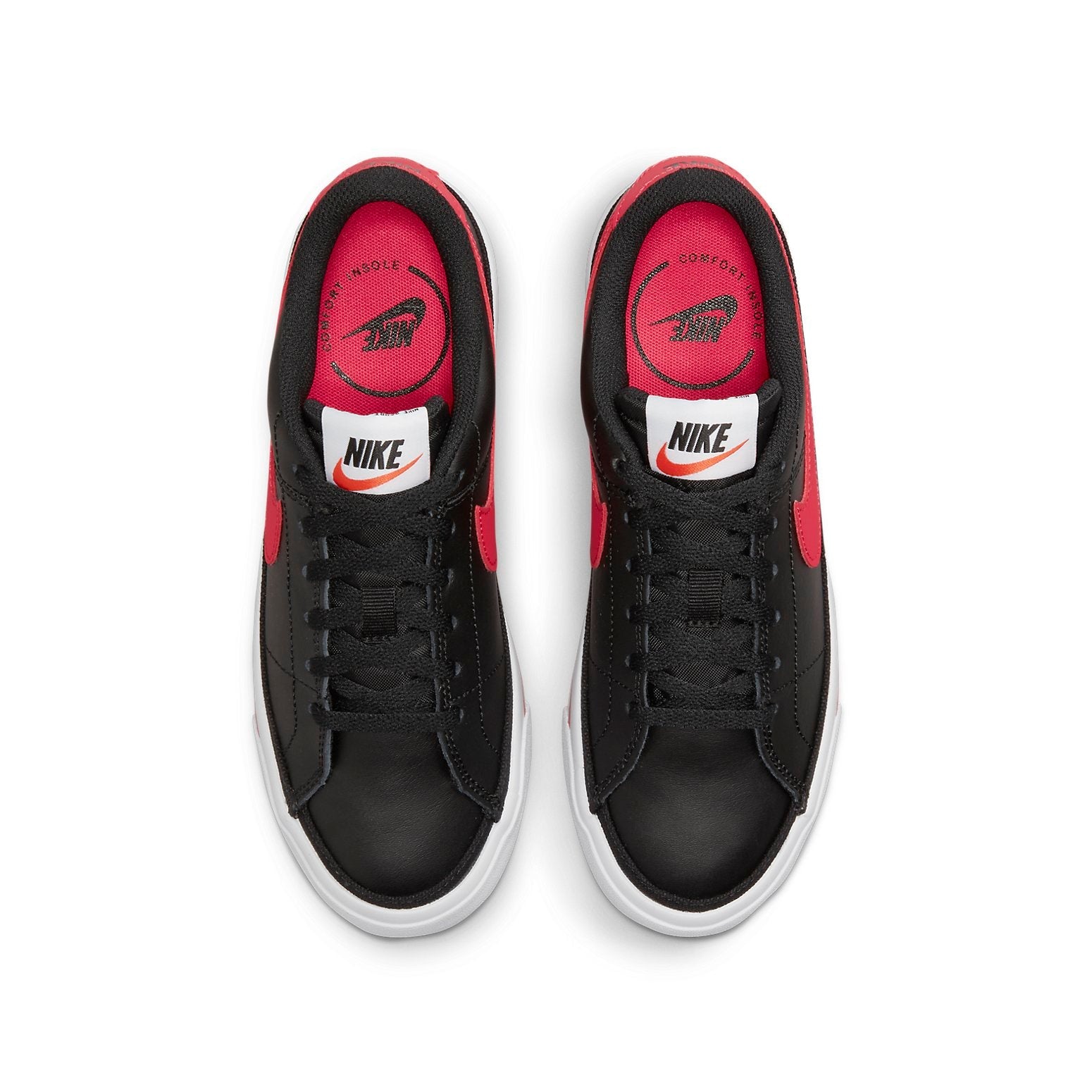 (GS) Nike Court Legacy Low-Top Sneakers Black/Red DA5380-004