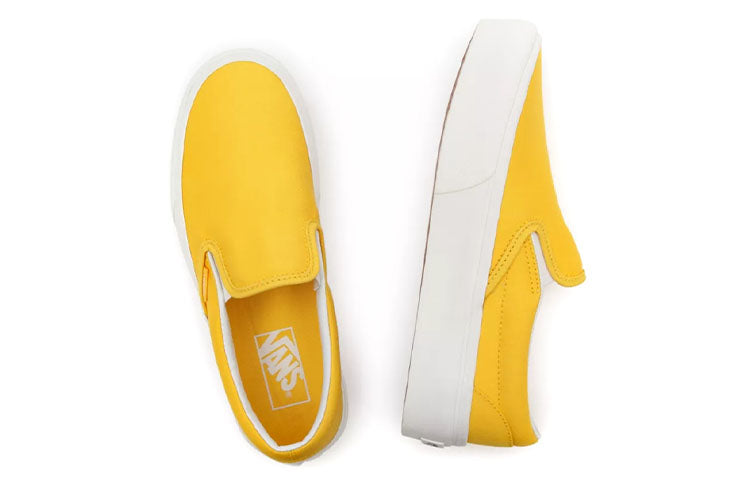Vans Twill Classic Slip-On Platform Low-Top Sneakers Yellow VN0A5KXBB10
