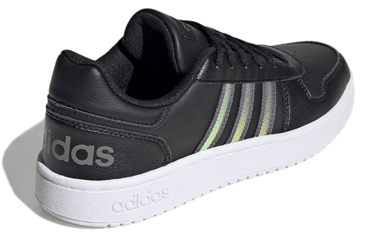 (WMNS) adidas Hoops 2.0 'Black Tactile Gold Metallic' FW3536