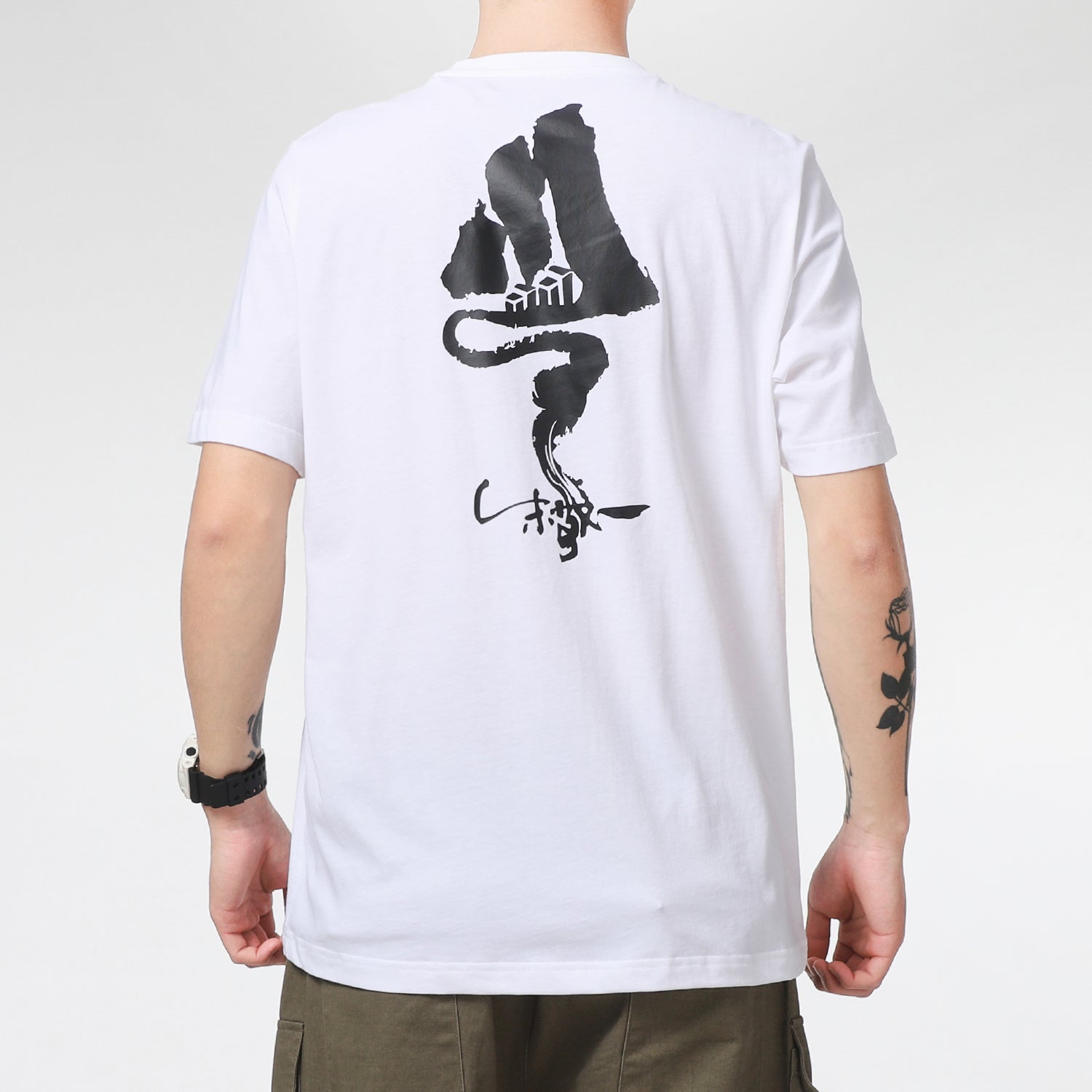 adidas MENS Endless Wave Chinese Style Crew-neck Short Sleeve White GN7320
