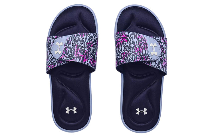 (WMNS) Under Armour Ignite VI Graphic Strap Slides 'Blue Purple' 3024453-400