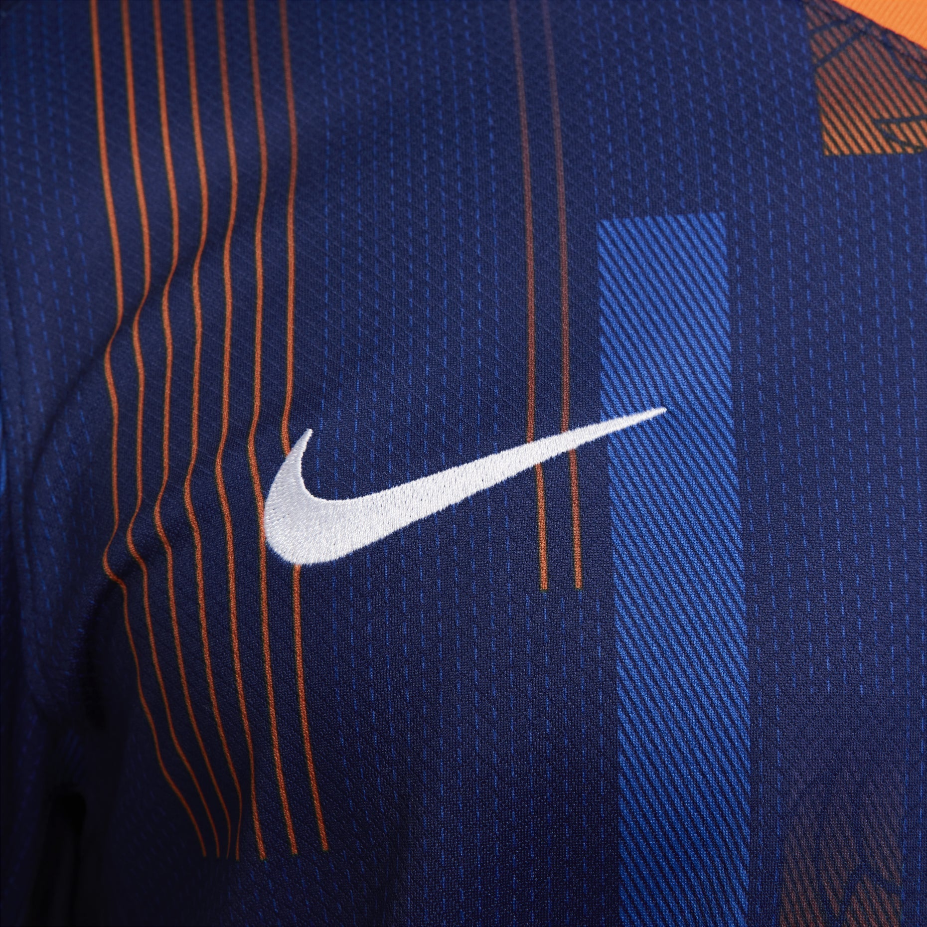 Nike Netherlands 24/25 Stadium Away Replica Soccer Jersey 'Blue Orange' FJ1260-492