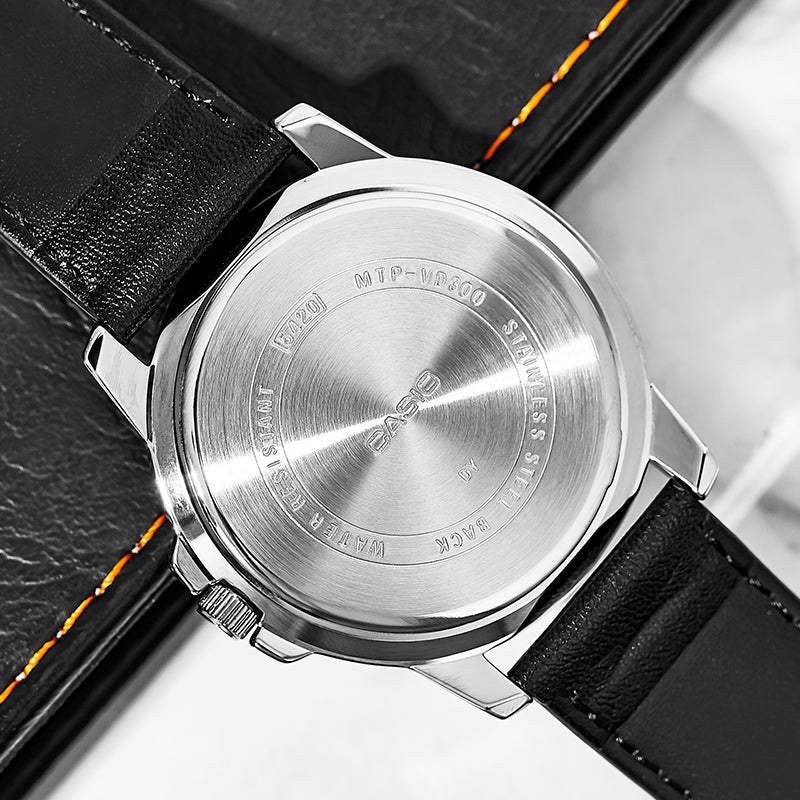 CASIO ENTICER Series Vintagees Black Analog MTP-VD300L-7E