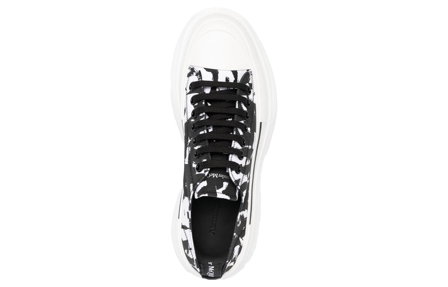 Alexander McQueen Tread Slick Sneakers 'Black White Cream' 705668W4TG59356