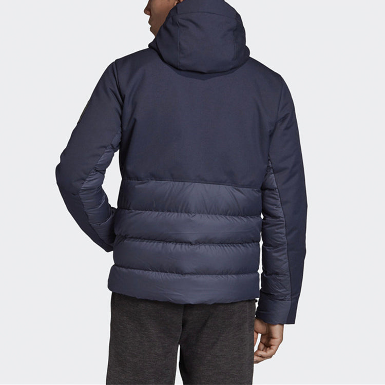 adidas Outdoor protection against cold Stay Warm hooded down Jacket Blue DZ1407