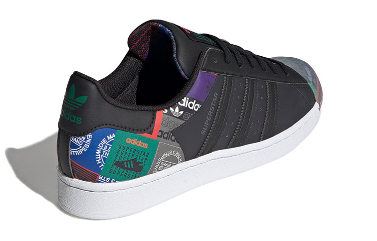 adidas Originals Superstar Shoes 'Core Black Purple Green' GX2716