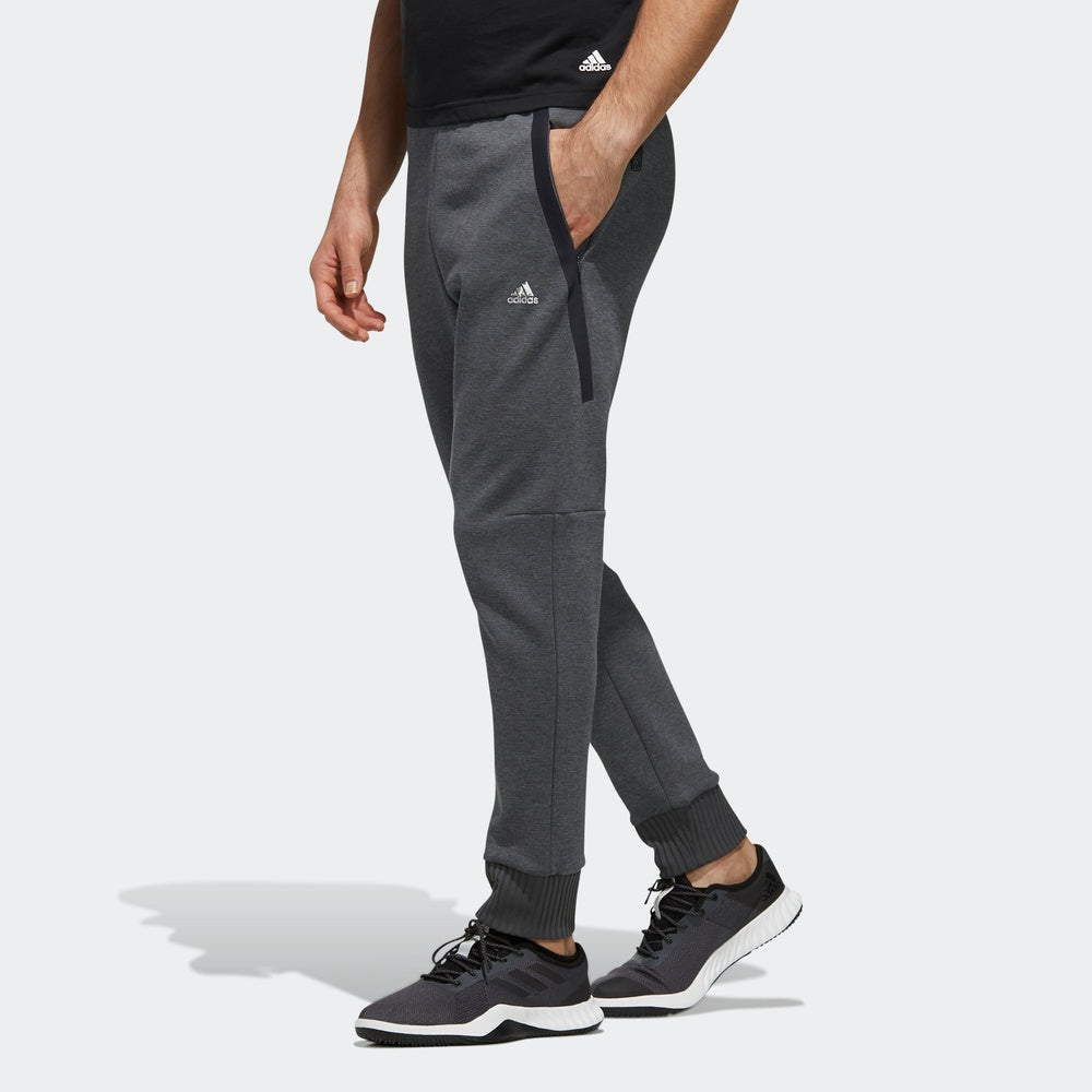 adidas Wj Pt Kn Swt logo Casual Bundle Feet Sports Pants Gray FJ0204