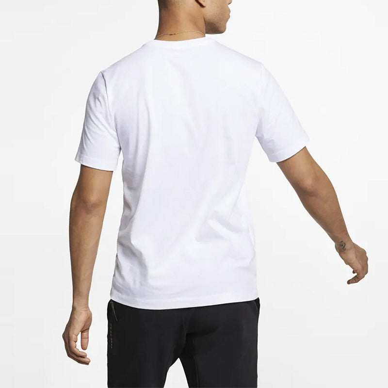 Nike M Nsw Tee Icon Futura Casual Sports Breathable Alphabet Printing Round Neck Short Sleeve White AR5004-101