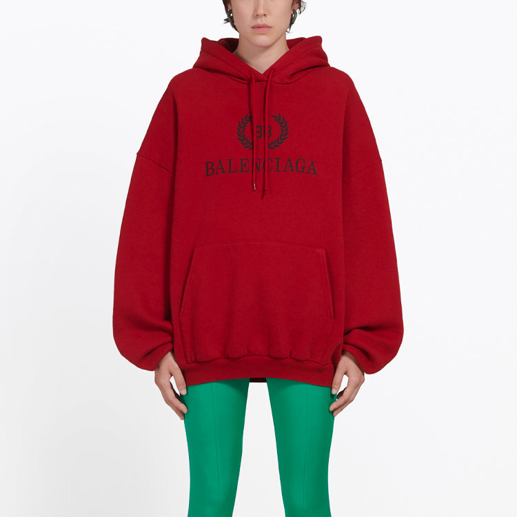 (WMNS) Balenciaga Alphabet Hoodie Red 556111TDV046064