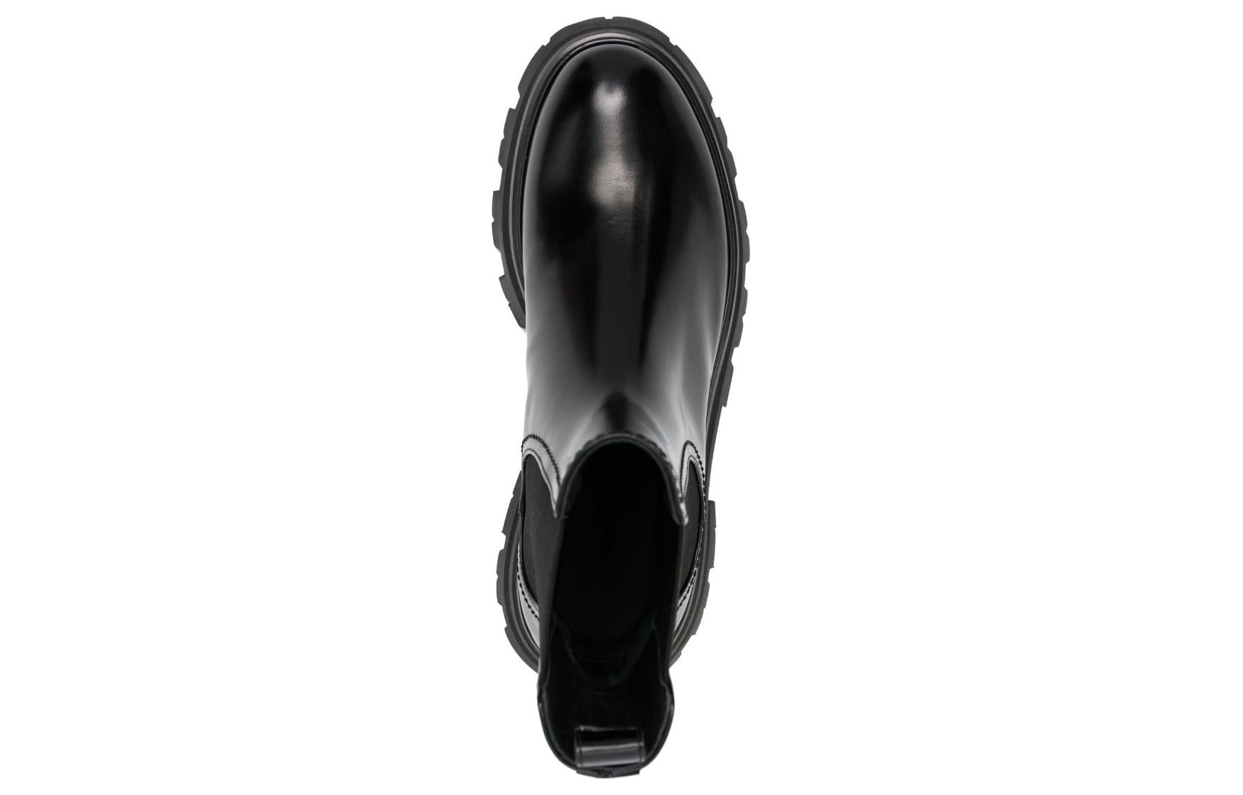 (WMNS) Alexander McQueen Wander Chelsea Leather Boots 'Black' 757487WIDU1