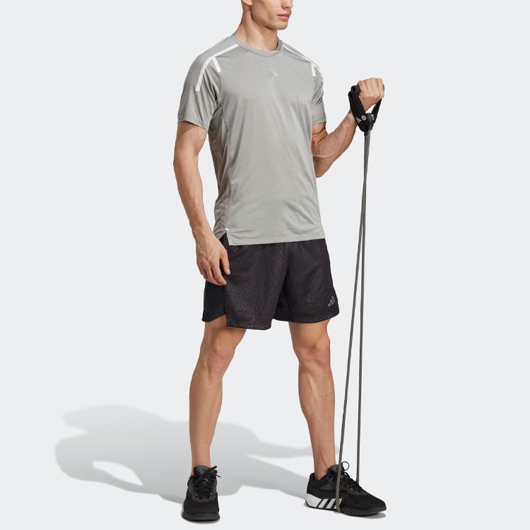 adidas Teach Not Preach Workout Tee 'Grey' HS7508