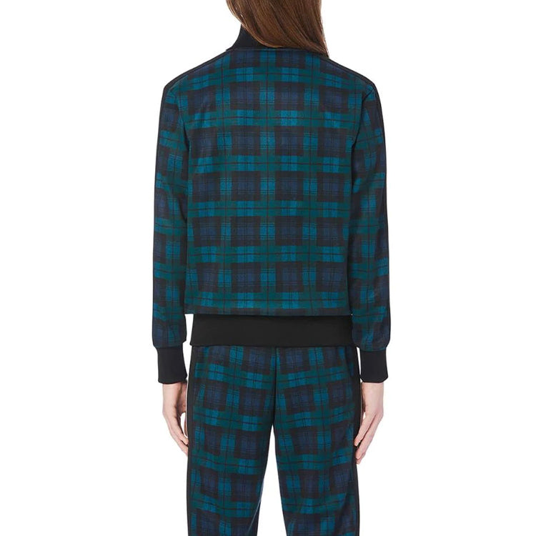 Palm Angels Black Watch Tartan Track Jacket 'Navy Green' PMBD001E20FAB0041201