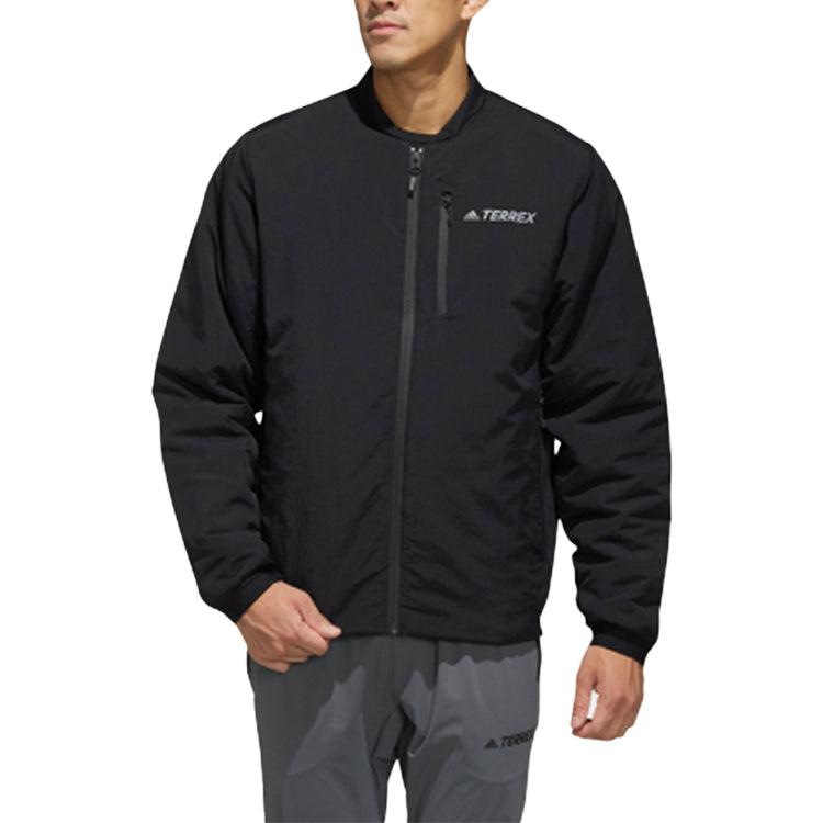 adidas Xplr Ins Bomber Outdoor Sports Solid Color Jacket Black EH4954