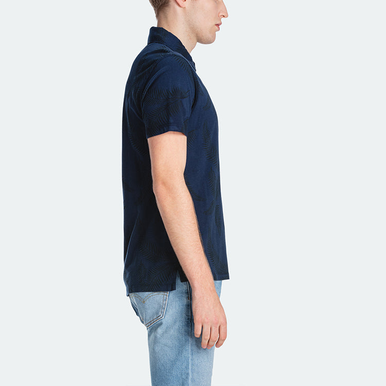 Men's Levis Lapel Pure Cotton Short Sleeve Dark Blue Polo Shirt 72809-0012