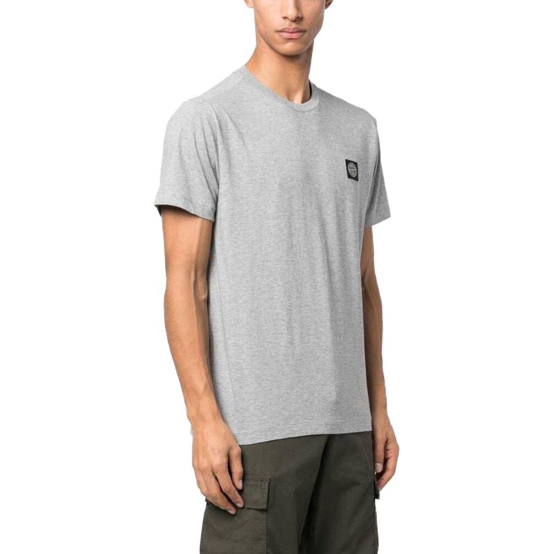 STONE ISLAND Compass Patch Logo Short-Sleeve T-shirt 'Melange Grey' 101524113-A0M64