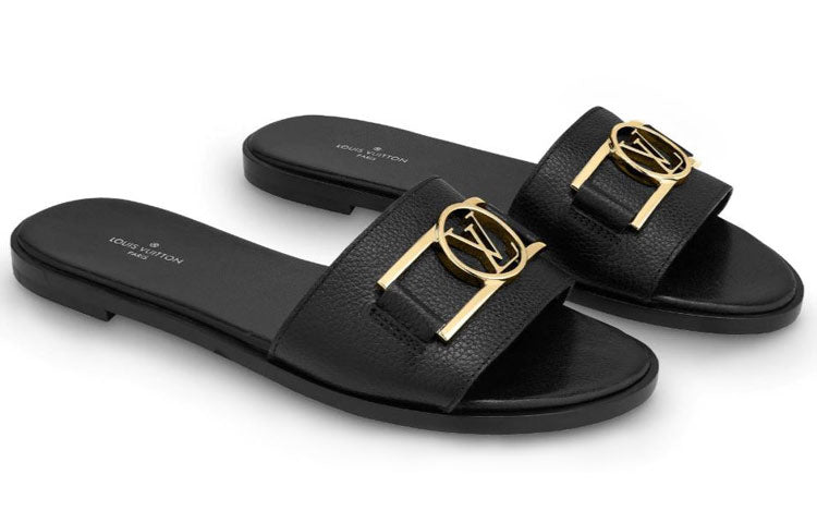 (WMNS) LOUIS VUITTON Lock It Slides 'Black' 1A64YP