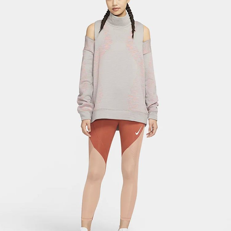(WMNS) Nike City Ready Training Pullover Tops Gray CU5125-016