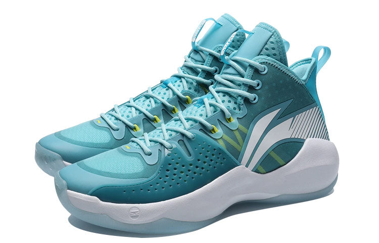Li-Ning Combat High 'White Blue Green' ABAR059-2