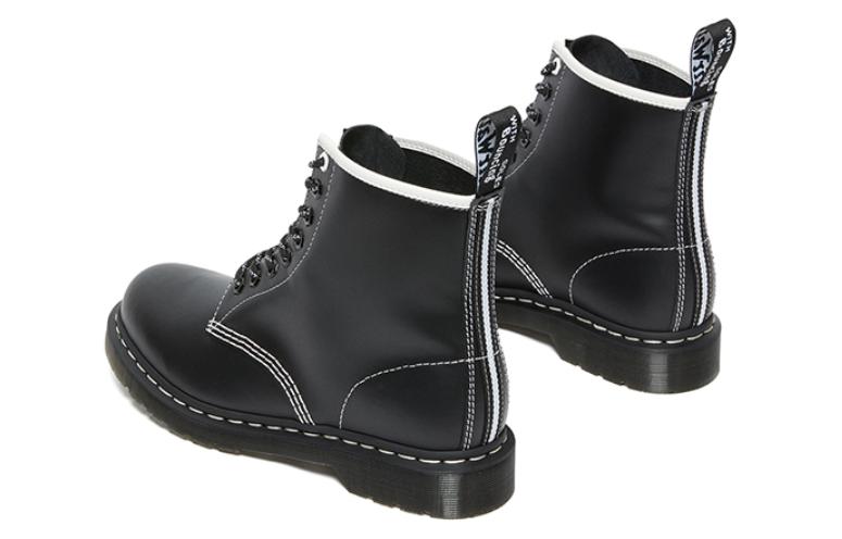 Dr.Martens 1460 Contrast Stitch Leather Lace Up Boots 'Black Smooth Leather' 27303001