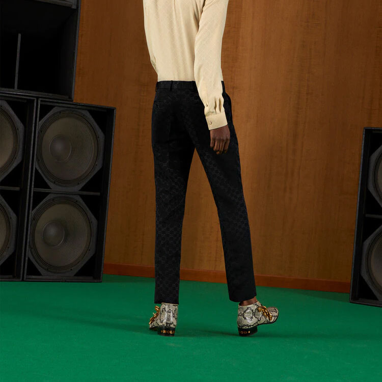 Gucci GG Cotton Viscose Formal Pant 'Black' 698749-ZAHMD-1000