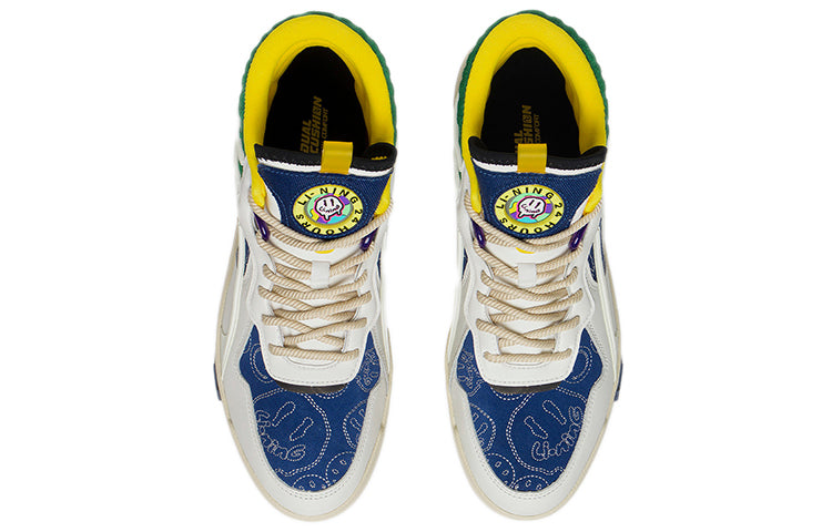 Li-Ning Superwave Mid 'White Green Blue' AGCS283-1