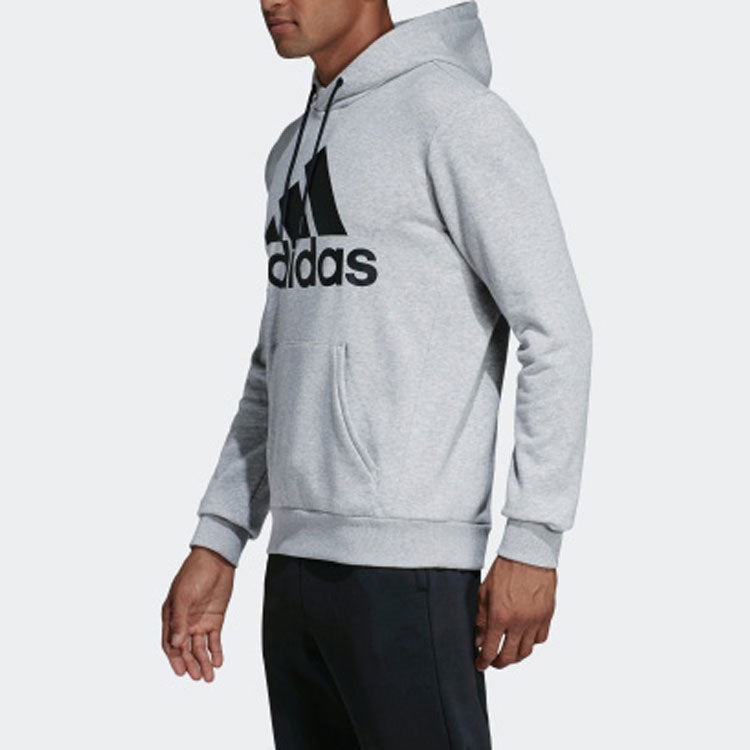 adidas Classical logo Hooded Fleece Men Grey DT9947