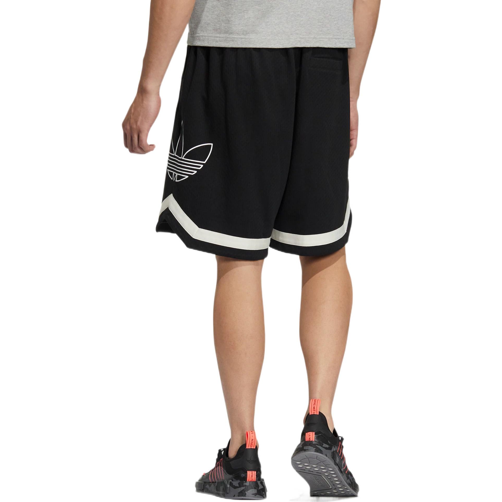 adidas originals Contrasting Colors Alphabet Logo Printing Lacing Straight Sports Shorts Black HZ9806