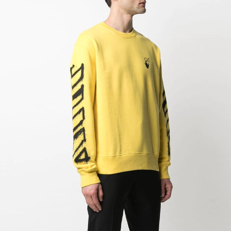 Off-White Men's SS21 Sports Sweatshirt Yellow OMBA025S21FLE0041910