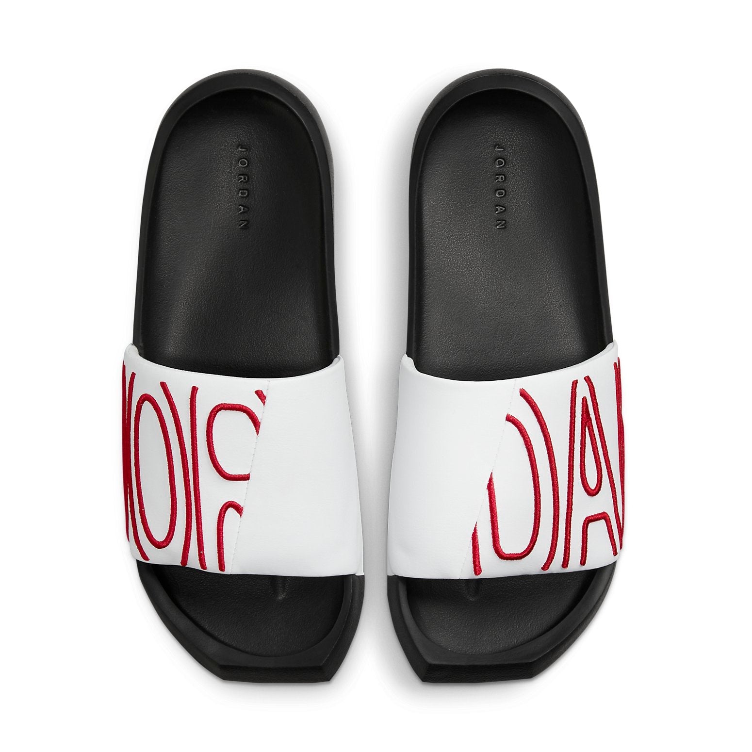 (WMNS) Air Jordan Nola Slide 'White Black Gym Red' CZ8027-160
