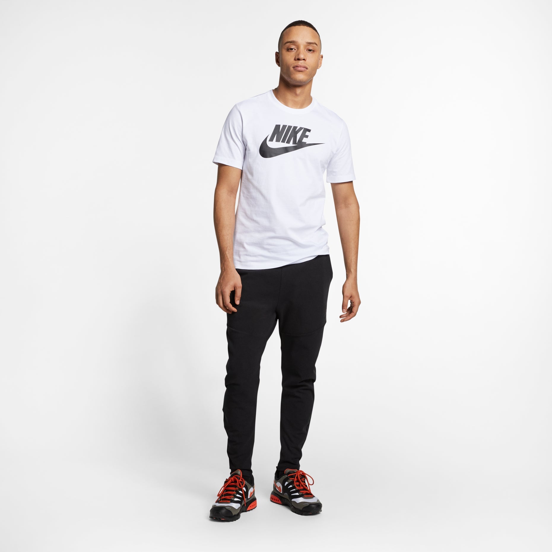 Nike Sportswear Classical Logo Printed TEE Men White AR5005-101