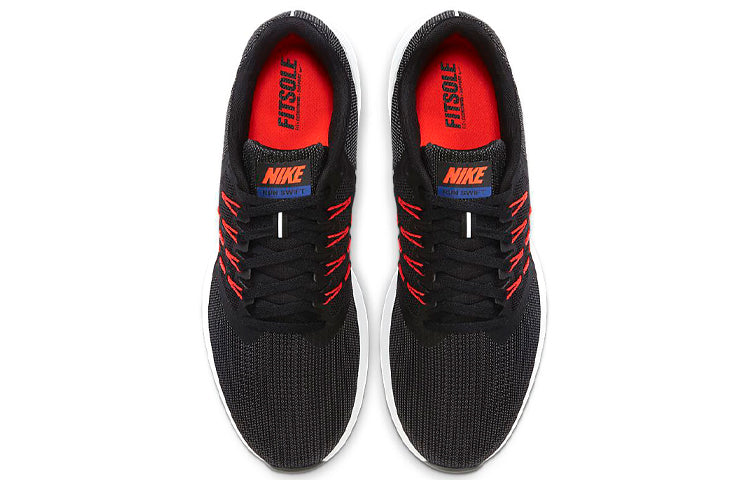 Nike Run Swift Shock Absorption Non-Slip Low Tops Sports Black Red 'Black' 908989-005
