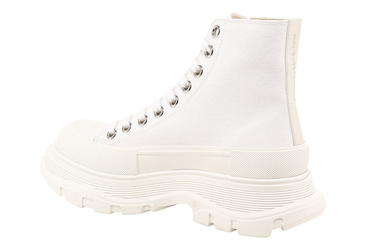 (WMNS) Alexander McQueen Tread Slick Boot 'Canvas White' 611706W4MV29000
