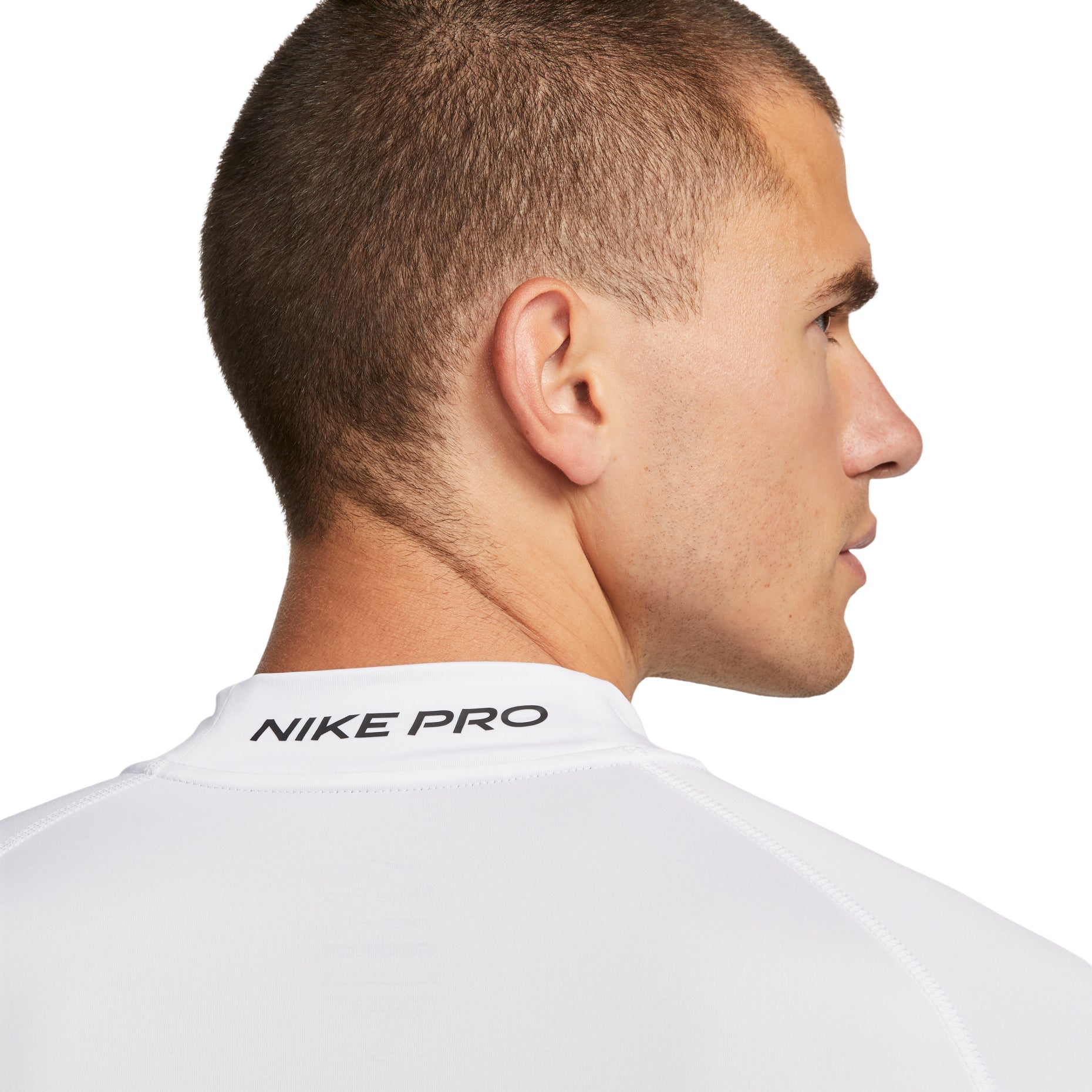 Nike Pro Dri-FIT Fitness Mock-Neck Long T-Shirt 'White' FB7909-100