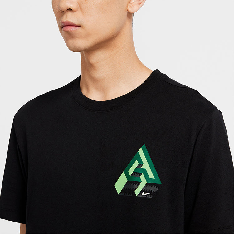 Nike Dri-FIT Giannis Logo Basketball Short Sleeve T-Shirt 'Black' CV1092-010