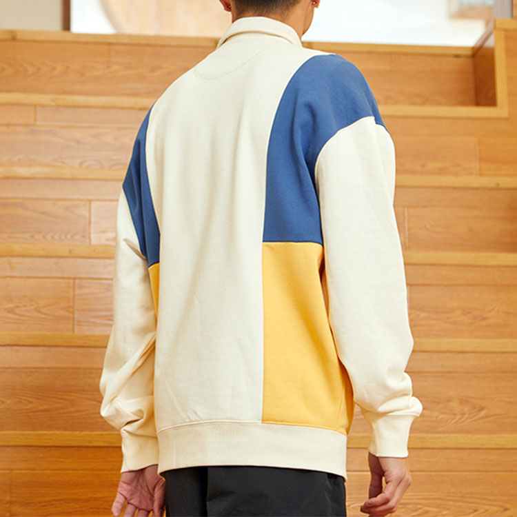 Vans Colorblock Polo Pullover Couple Style Retro White VN0A5H9R3KS