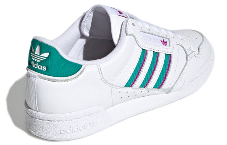 (WMNS) adidas Continental 80 Stripes 'White Glory Green Fuchsia' H04020