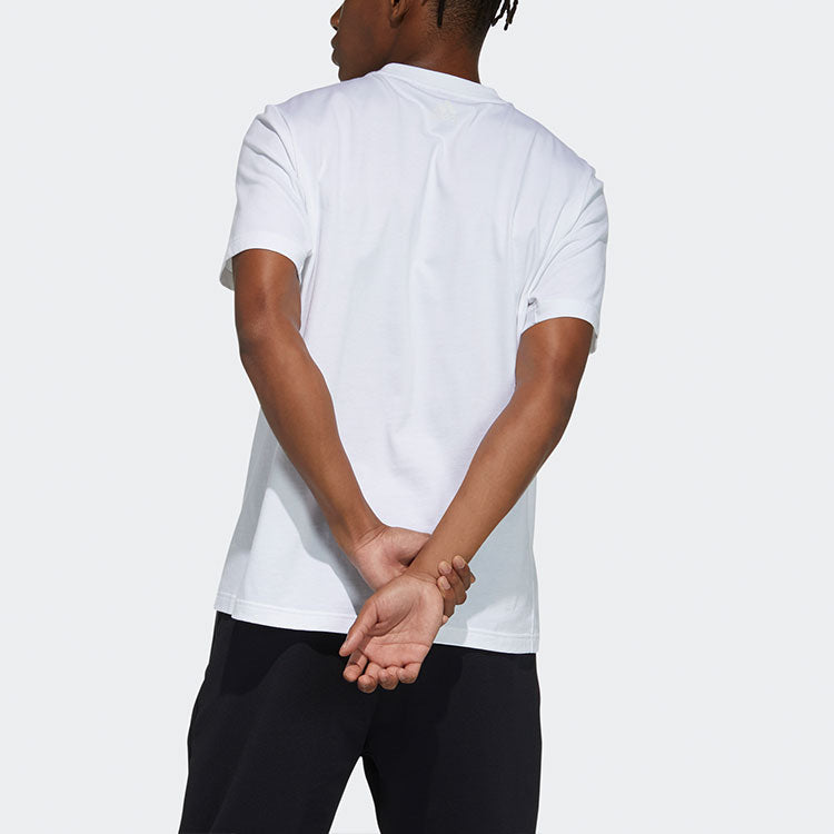 adidas Th Tee Techgfx Logo Printing Sports Training Short Sleeve White GP0985