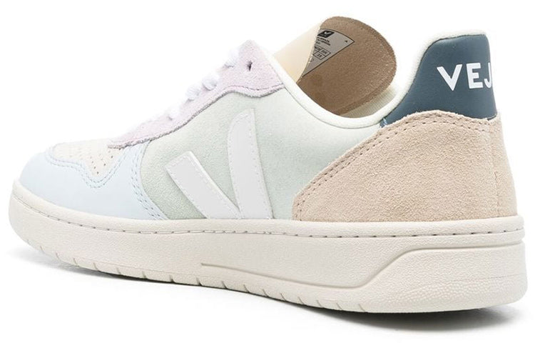 Veja V-10 Lace-Up Suede Sneakers 'Jade Pink' VX0303119