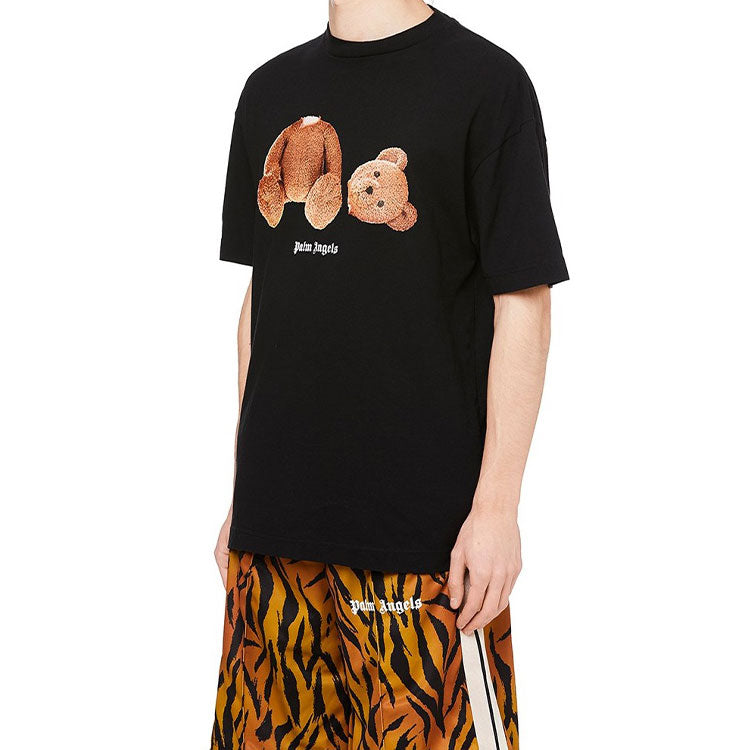 Palm Angels Bear Short-Sleeve Tee Men Black PMAA001R21JER0011060