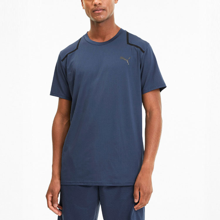 PUMA Power Running Gym Training Short Sleeve Blue 518975-04