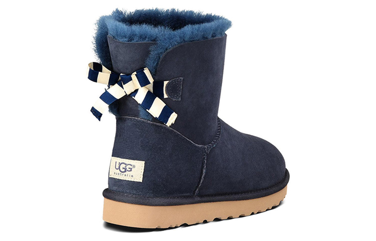 (WMNS) UGG Mini Bailey Snow Boots Navy Blue 1005062-NAVY