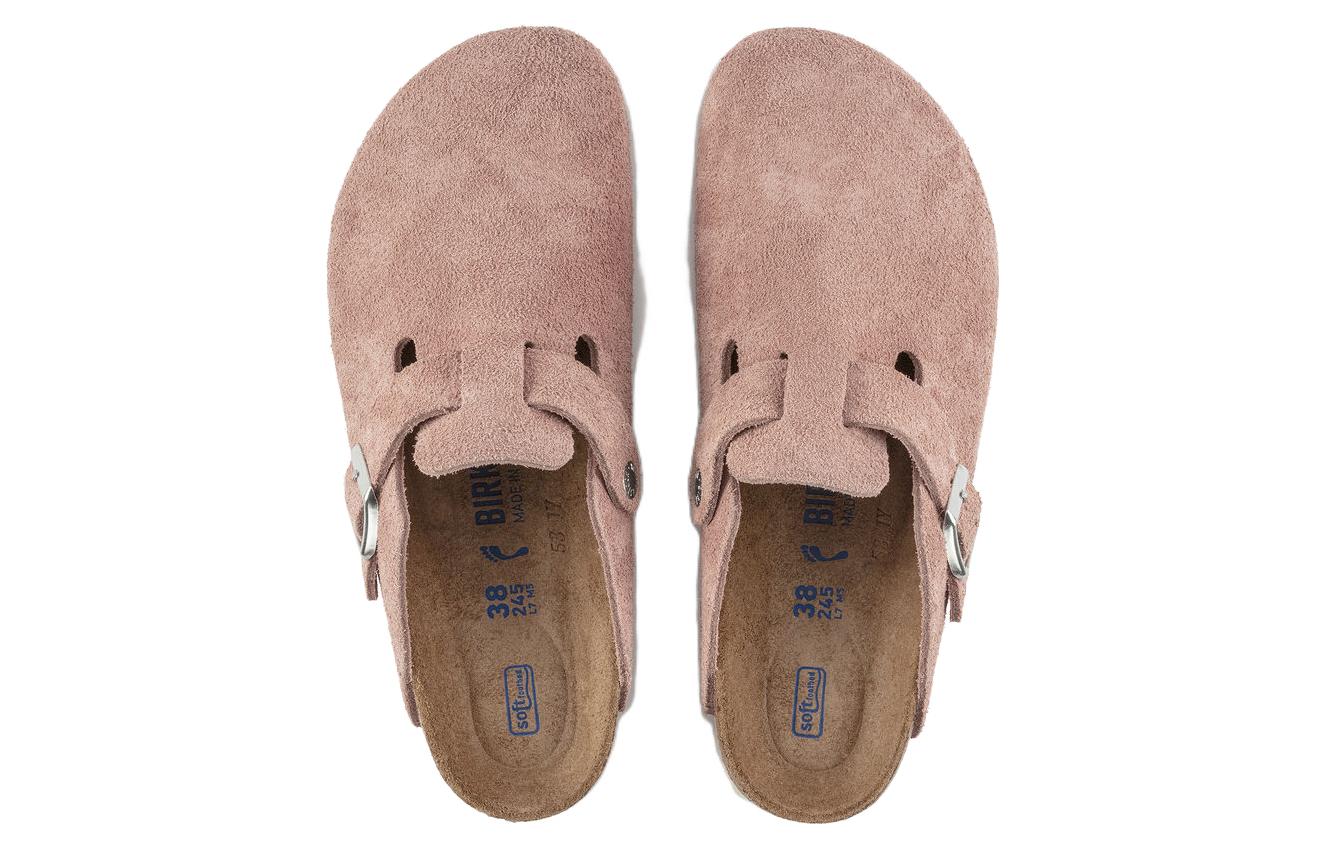 Birkenstock Boston Soft Footbed Suede Leather Sandals 'Pink Clay' 1023279
